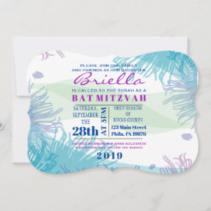 Invitation du Bat mitzvah Ocean Underwater Sea Lif
