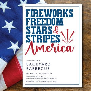 Invitation du BBQ Blanc Rouge et Bleu