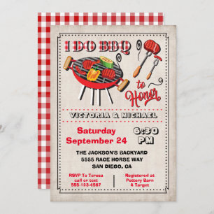 Invitation du BBQ Engagement Party
