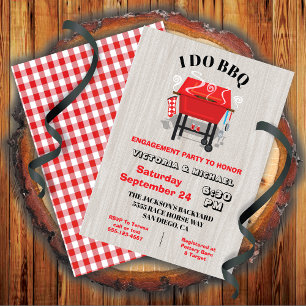 Invitation du BBQ Engagement Party