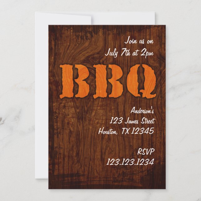 Invitation du BBQ Party (Devant)