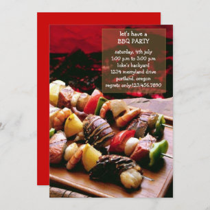 Invitation du BBQ Sizzling