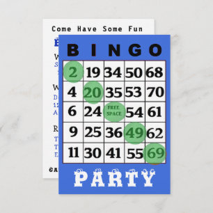 Invitation du BINGO Party