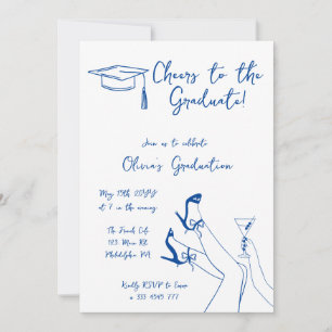 Invitation du Blue Graduation Party