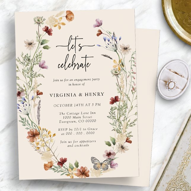 Invitation du Boho Engagement Party (Boho Engagement Party Invitation
)