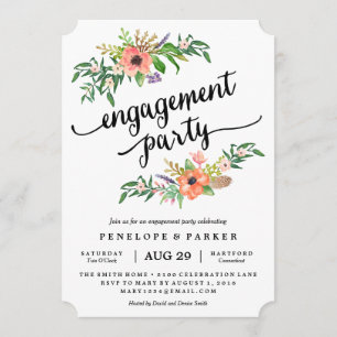 Invitation du Boho Engagement Party