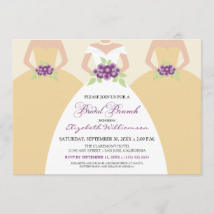 Invitation du brunch de la mariée et des serveuses
