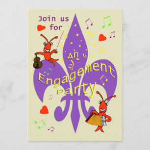Invitation du Cajun Theme Engagement Party