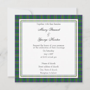 Invitation du Carré Mariage écossais Hunter