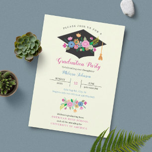 Invitation du Casquette floral