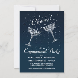 Invitation du Champagne Cheer Engagement Party