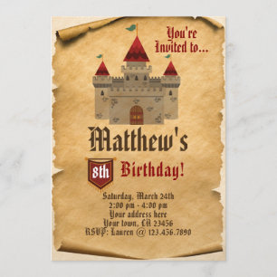 Invitation du château médiéval