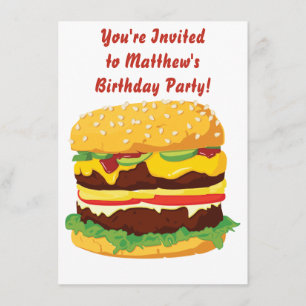 Invitation du Cheeseburger Party