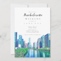 Invitation du Chicago River Bachelorette Party
