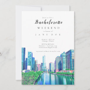 Invitation du Chicago River Bachelorette Party