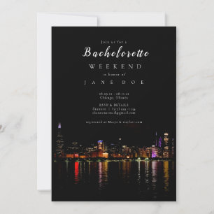 Invitation du Chicago Skyline Bachelorette Party