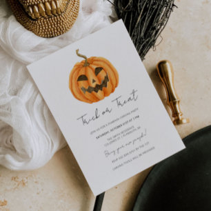 Invitation du citrouille Carving Party pour Hallow