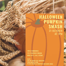 Invitation du Citrouille de Halloween moderne Smas