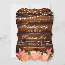 Invitation du Citrouille de l'automne rustique Fri