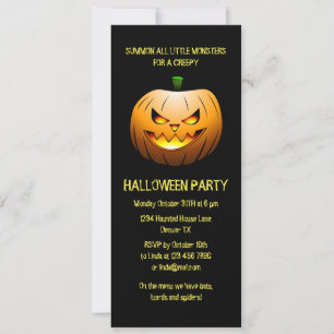 Invitation du Citrouille de l'Halloween déplaisant