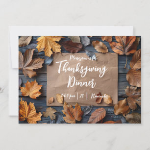 Invitation du Citrouille du dîner de Thanksgiving