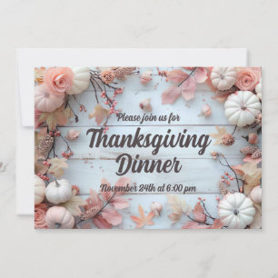 Invitation du Citrouille du dîner de Thanksgiving