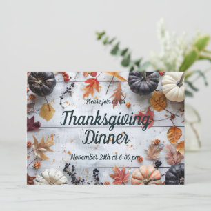 Invitation du Citrouille du dîner de Thanksgiving