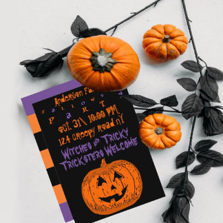 Invitation du citrouille Halloween personnalisée