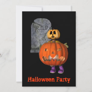 Invitation du Citrouille Man Tombstone Halloween P