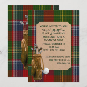 Invitation du club de golf de Forrester Plaid Groo