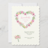 Invitation du coeur floral