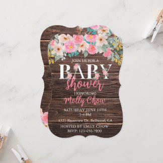 Invitation du coin de support floral rustique