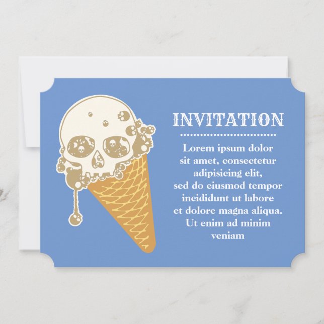 Invitation du cône de crème glacée mal (Devant)