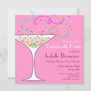 Invitation du Confetti Bachelorette Party