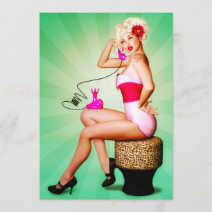 Invitation du Conversation Retro Pin-Up Party