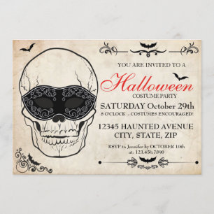 Invitation du Costume d'Halloween