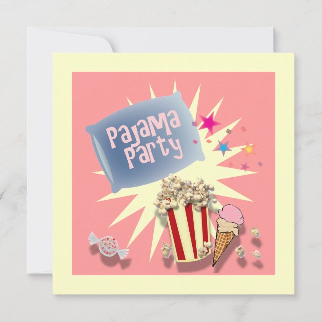 Invitation du coussin Stwood Sleepover Pajama Part (Devant)