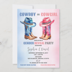 Invitation du Cowboy ou de la Cowgirl Genre Revela