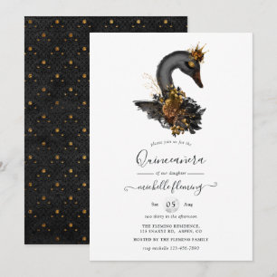 Invitation du cygne noir Quinceañera
