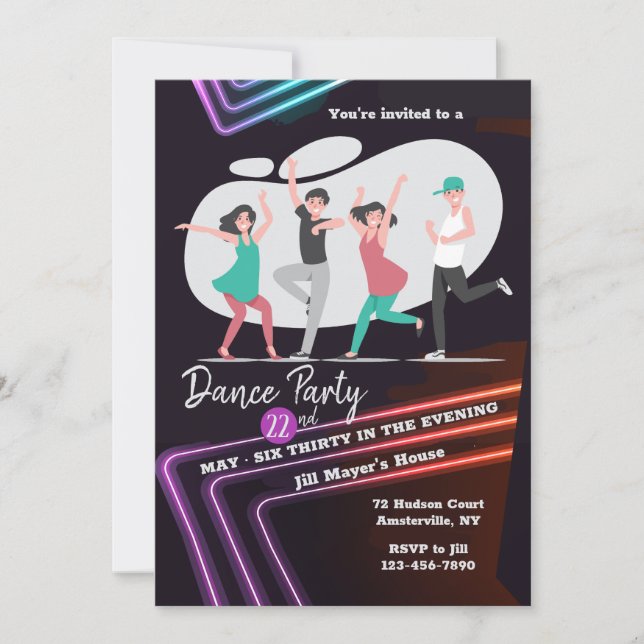 Invitation du Dance Party (Devant)