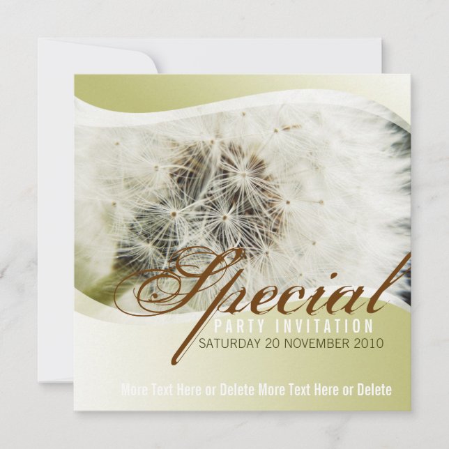 Invitation du Dandelion Special Party (Devant)