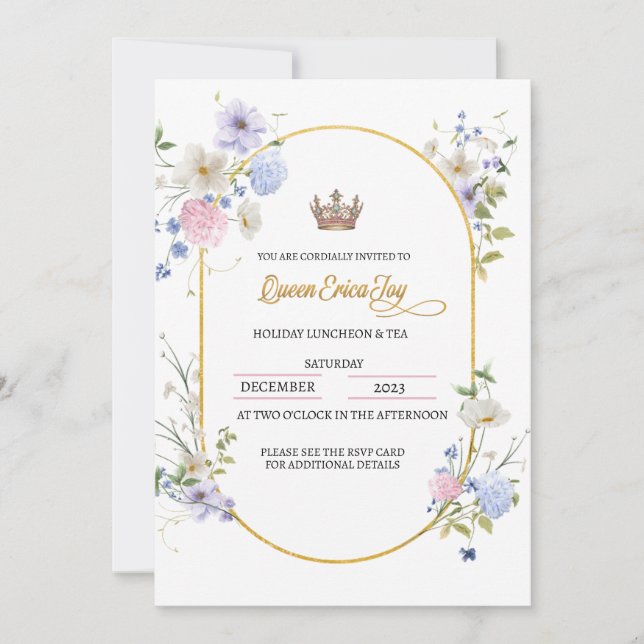 Invitation du déjeuner de la Reine (Devant)