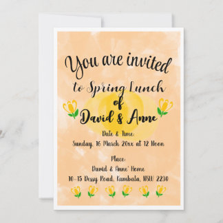 Invitation du déjeuner du printemps