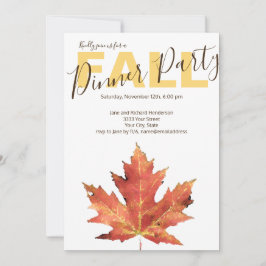 Invitation du dîner d'automne moderne