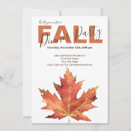 Invitation du dîner d'automne moderne