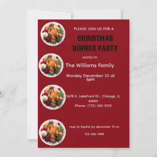 Invitation du dîner de Noël