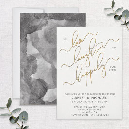 Invitation du dîner de répétition Black White Gold