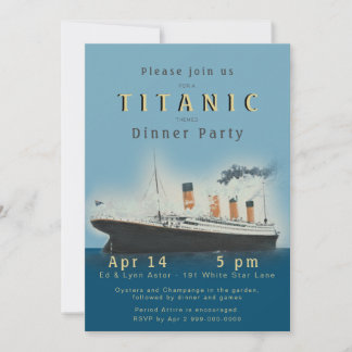 Invitation du Dîner Titanic