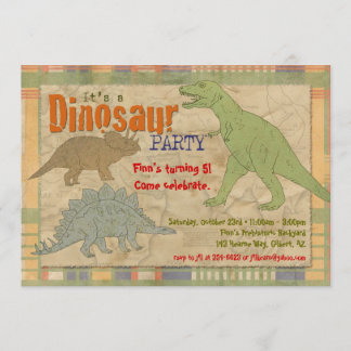 Invitation du Dinosaur Party - Personnalisée