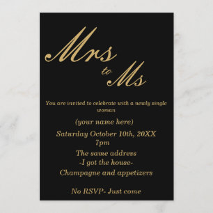 Invitation du Divorce Party